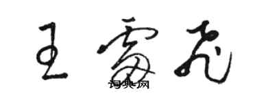 駱恆光王雷飛草書個性簽名怎么寫