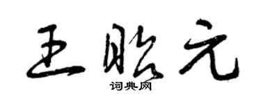 曾慶福王昭元草書個性簽名怎么寫