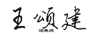 駱恆光王頌建行書個性簽名怎么寫
