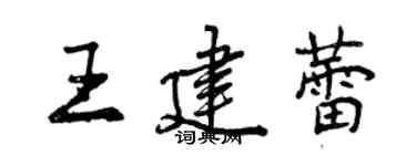 曾慶福王建蕾行書個性簽名怎么寫