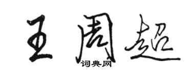 駱恆光王周超行書個性簽名怎么寫