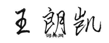 駱恆光王朗凱行書個性簽名怎么寫