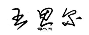 朱錫榮王思爾草書個性簽名怎么寫