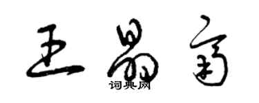 曾慶福王晶齊草書個性簽名怎么寫