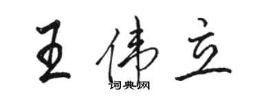 駱恆光王偉立行書個性簽名怎么寫