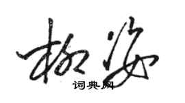 駱恆光柳姿草書個性簽名怎么寫