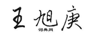 駱恆光王旭庚行書個性簽名怎么寫