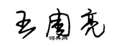 朱錫榮王周亮草書個性簽名怎么寫