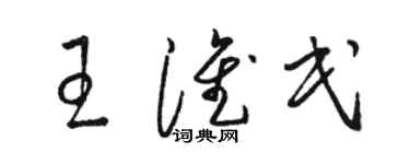 駱恆光王淮民草書個性簽名怎么寫