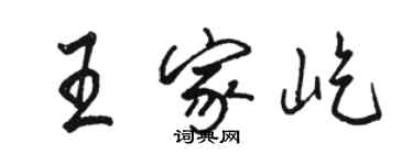 駱恆光王家屹行書個性簽名怎么寫