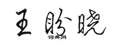 駱恆光王盼曉行書個性簽名怎么寫