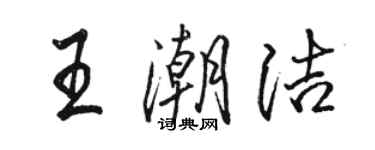 駱恆光王潮潔行書個性簽名怎么寫