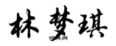 胡問遂林夢琪行書個性簽名怎么寫