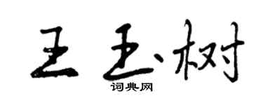 曾慶福王玉樹行書個性簽名怎么寫