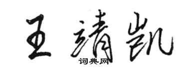 駱恆光王靖凱行書個性簽名怎么寫