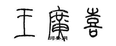 陳墨王廣喜篆書個性簽名怎么寫