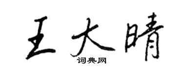 王正良王大晴行書個性簽名怎么寫