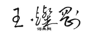 駱恆光王燦剛草書個性簽名怎么寫