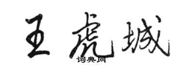 駱恆光王虎城行書個性簽名怎么寫