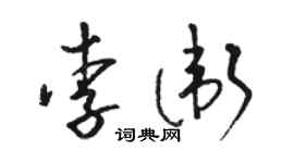 駱恆光李衛草書個性簽名怎么寫