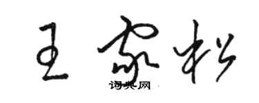 駱恆光王家松草書個性簽名怎么寫