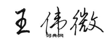 駱恆光王偉微行書個性簽名怎么寫