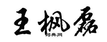 胡問遂王楓磊行書個性簽名怎么寫