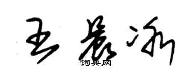 朱錫榮王晨冰草書個性簽名怎么寫