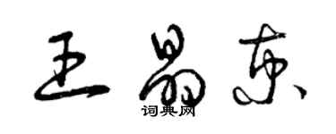 曾慶福王晶京草書個性簽名怎么寫