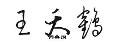 駱恆光王夭鶴草書個性簽名怎么寫