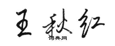 駱恆光王秋紅行書個性簽名怎么寫