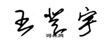 朱錫榮王登宇草書個性簽名怎么寫