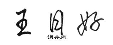 駱恆光王日好行書個性簽名怎么寫