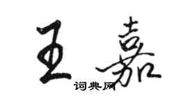 駱恆光王嘉行書個性簽名怎么寫