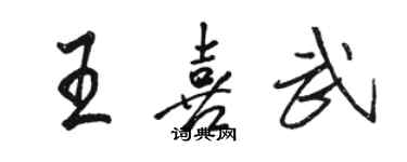 駱恆光王喜武行書個性簽名怎么寫