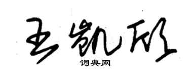 朱錫榮王凱欣草書個性簽名怎么寫