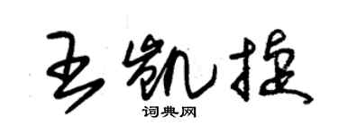 朱錫榮王凱捷草書個性簽名怎么寫