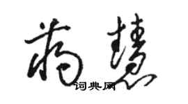 駱恆光蔣慧草書個性簽名怎么寫