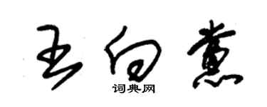 朱錫榮王向黨草書個性簽名怎么寫