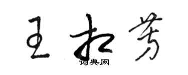 駱恆光王相芳草書個性簽名怎么寫