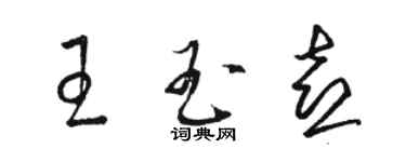 駱恆光王玉喜草書個性簽名怎么寫