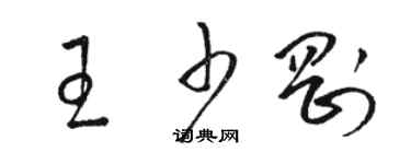 駱恆光王少剛草書個性簽名怎么寫