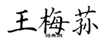 丁謙王梅蓀楷書個性簽名怎么寫