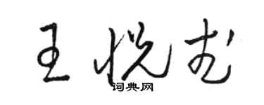 駱恆光王悅武草書個性簽名怎么寫