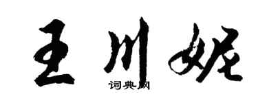 胡問遂王川妮行書個性簽名怎么寫