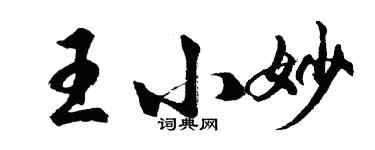 胡問遂王小妙行書個性簽名怎么寫