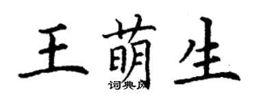 丁謙王萌生楷書個性簽名怎么寫