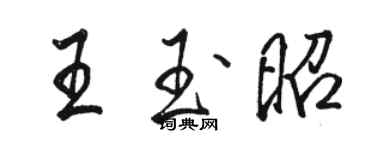 駱恆光王玉昭行書個性簽名怎么寫