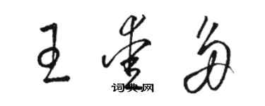 駱恆光王愛多草書個性簽名怎么寫