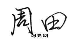 駱恆光周田行書個性簽名怎么寫